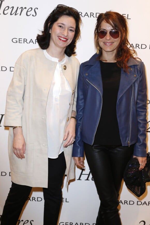 Marianne Romestain et Audrey Dana aux 10 ans du sac 24 heures de Gerard Darel à la boutique St Germain à Paris le 18 avril 2013