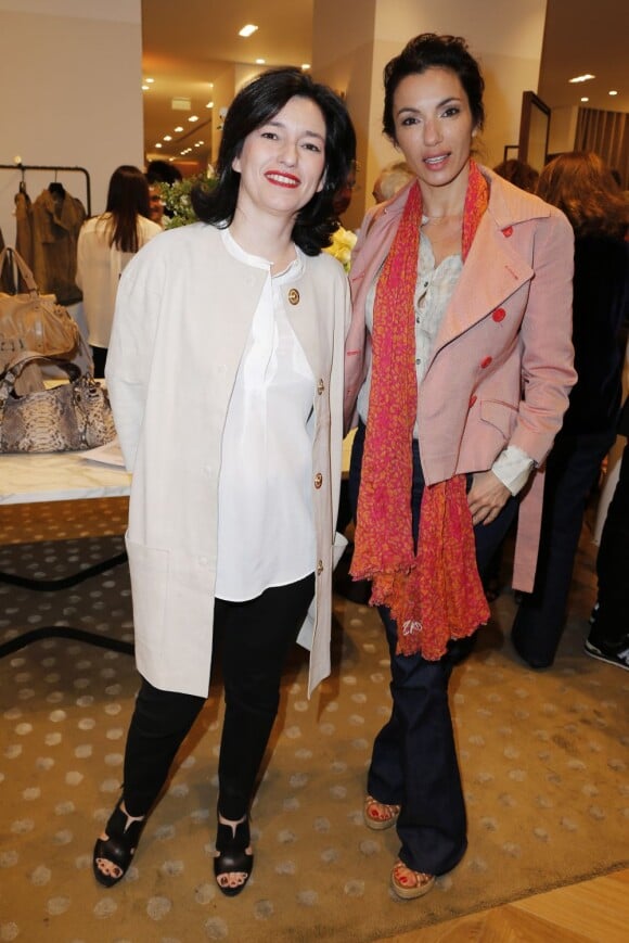 Marianne Romestain et Aure Atika aux 10 ans du sac 24 heures de Gerard Darel à la boutique St Germain à Paris le 18 avril 2013