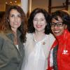 Mademoiselle Agnes, Marianne Romestain et Audrey Pulvar aux 10 ans du sac 24 heures de Gerard Darel à la boutique St Germain à Paris le 18 avril 2013