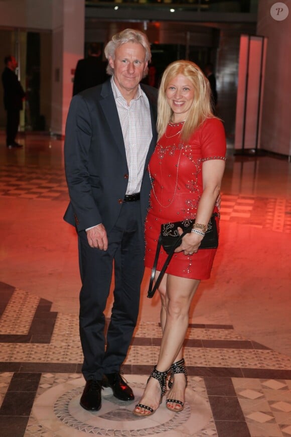Björn Borg et sa femme. Soirée lors du Rolex Masters de Monte-Carlo, le 19 avril 2013