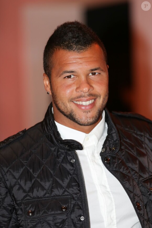 Jo-Wilfried Tsonga. Soirée lors du Rolex Masters de Monte-Carlo, le 19 avril 2013