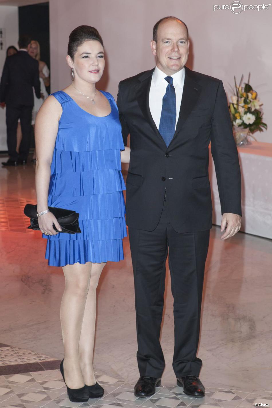 Melanie de Massy et le prince Albert de Monaco au Sporting d&#039;été pour la &quot;La Grande Nuit du Tennis&quot; le 19 avril 2013 en marge du Masters de Monte-Carlo.