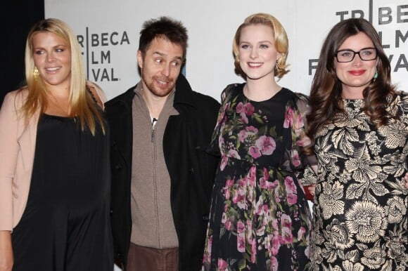 Busy Philipps, Sam Rockwell, Evan Rachel Wood et Kat Coiro à la présentation du film A Case of You au festival du film de Tribeca à New York, le 21 avril 2013.