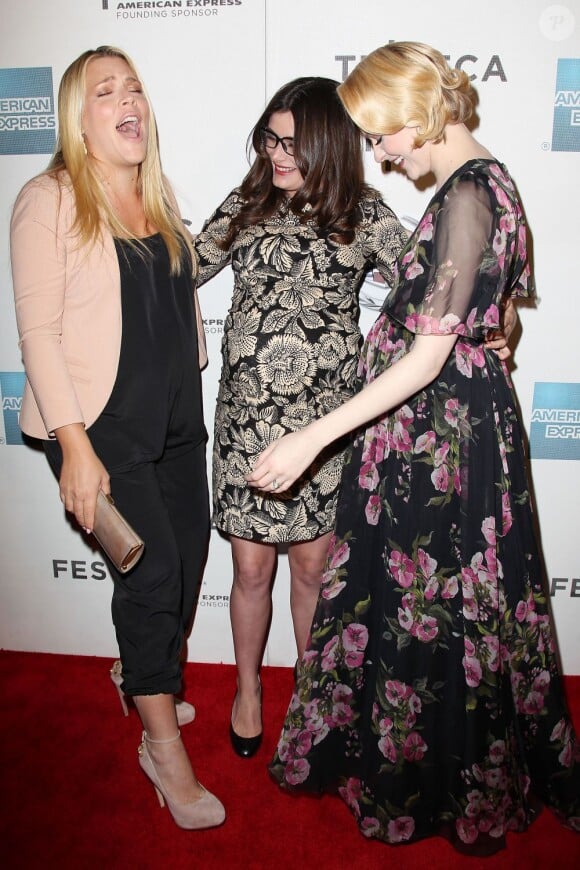 Busy Philipps, Kat Coiro et Evan Rachel Wood enchantées et enceintes à la présentation du film A Case of You au festival du film de Tribeca à New York, le 21 avril 2013.