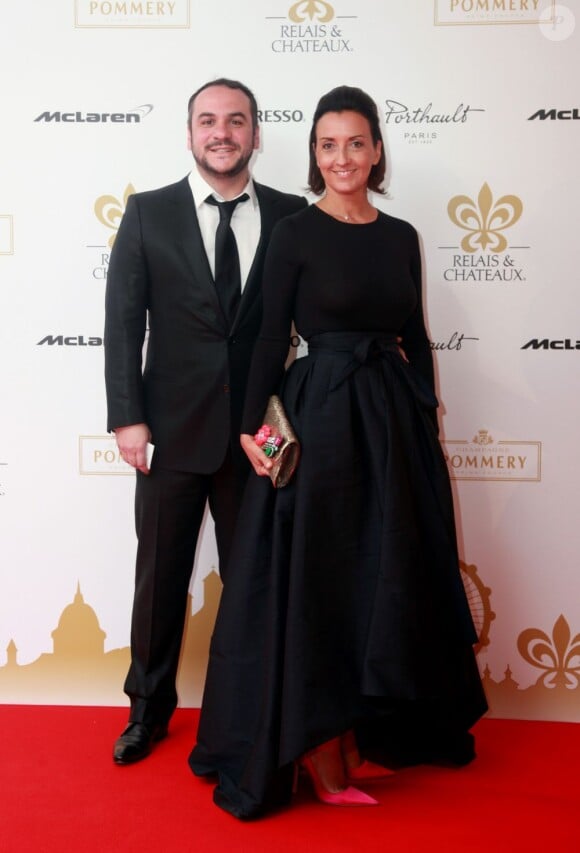 François-Xavier Demaison et sa femme Emmanuelle au Dîner des Grands Chefs au Old Billingsgate à Londres, le 22 avril 2013.