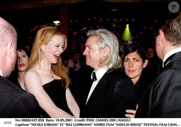 Nicole Kidman et Bar Luhrmann au Festival de Cannes 2001.