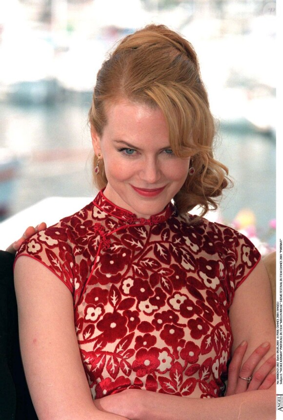 Nicole Kidman au Festival de Cannes 2001 pour Moulin Rouge.