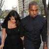 Les futurs parents Kim Kardashian et Kanye West surpris à New York, le 24 avril 2013.