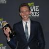 Tom Hiddleston à la cérémonie MTV Movie Awards à Los Angeles, le 14 avril 2013.