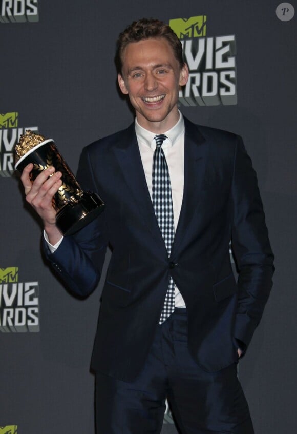 Tom Hiddleston à la cérémonie MTV Movie Awards à Los Angeles, le 14 avril 2013.