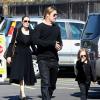Exclusif - Brad Pitt et Angelina Jolie avec leurs enfants Knox et Vivienne  à Los Angeles, le 14 février 2013.