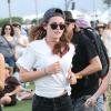 Kristen Stewart et son look tomboy qu'elle affiche ici, à Coachella en avril 2013