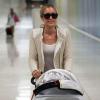 La starlette Kristin Cavallari arrive avec son fils Camden à l'aéroport LAX de Los Angeles, le 30 avril 2013.
