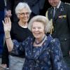 La princesse Beatrix des Pays-Bas quittant le palais royal d'Amsterdam, le 1er mai 2013, au lendemain de l'intronisation du monarque.