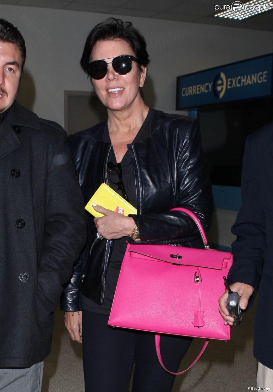 Kris Jenner de retour à  Los Angeles avec toute sa famille après des vacances en Grèce. Le 1er mai 2013.