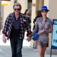 Johnny Hallyday et sa femme Laeticia à Beverly Hills, le 8 mai 2013.