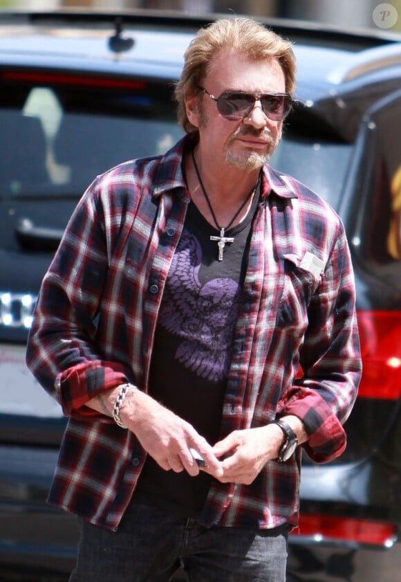 Johnny Hallyday à Beverly Hills, le 8 mai 2013.