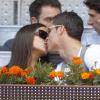 Cristiano Ronaldo et Irina Shayk plus amoureux que jamais, assistent au match entrel Nadal et Ferrer à l'open de tennis de Madrid le 10/05/2013