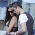 Cristiano Ronaldo et Irina Shayk plus amoureux que jamais, assistent au match entrel Nadal et Ferrer à l'open de tennis de Madrid le 10/05/2013