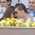 Cristiano Ronaldo et Irina Shayk plus amoureux que jamais, assistent au match entrel Nadal et Ferrer à l'open de tennis de Madrid le 10/05/2013