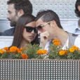 Cristiano Ronaldo et Irina Shayk plus amoureux que jamais, assistent au match entrel Nadal et Ferrer à l'open de tennis de Madrid le 10/05/2013