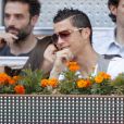 Cristiano Ronaldo et Irina Shayk plus amoureux que jamais, assistent au match entrel Nadal et Ferrer à l'open de tennis de Madrid le 10/05/2013