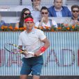 Rafael Nadal lors du match qui l'oppose à  Ferrer à l'open de tennis de Madrid le 10/05/2013