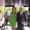La princesse Mathilde et le prince Philippe de Belgique en visite au siège du Comité international olympique (CIO) à Lausanne, le 13 mai 2013. Le couple princier en a profité pour rendre hommage à son compatriote Jacques Rogge, qui quittera ses fonctions de président du CIO en fin d'année.