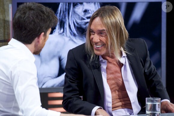 Iggy Pop pendant l'émission d'Antena 3 "El Hormiguero" à Madrid, le 13 mai 2013.