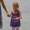 Halle Berry (enceinte) a déposé sa fille Nahla (5 ans) à l'école. Le 14 mai 2013 à Los Angeles.