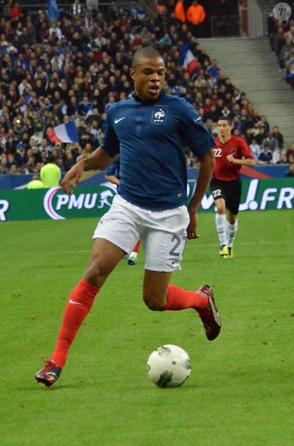 Loïc Rémy lors du match France - Albanie à Saint-Denis le 7 octobre 2011