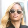 Rihanna sur le tournage d'une publicité pour Budweiser à New York. Le 15 mai 2013.