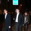 Louis Sarkozy (milieu) - Les invites arrivent a l'hôtel Bristol pour l'anniversaire de Carla Bruni qui fete ses 45 ans, le 23 decembre 2012.