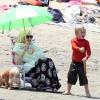 Gwen Stefani et Zuma sur la plage de Santa Marina le samedi 18 mai 2013.