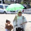 Gwen Stefani et ses fils sur la plage de Santa Marina le samedi 18 mai 2013.