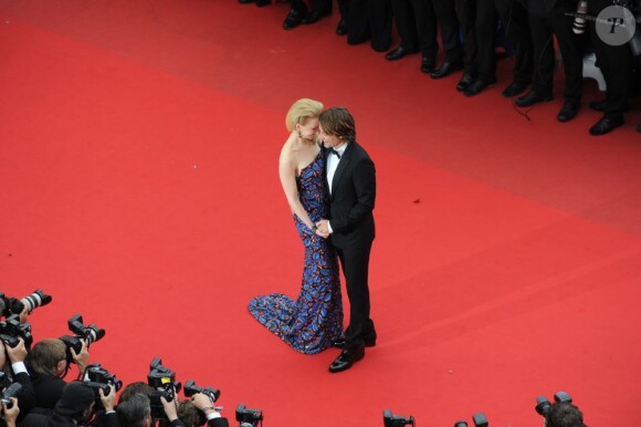 Nicole Kidman et Keith Urban à la montée des marches du film Inside Llewyn Davis au Palais des Festivals, à Cannes, le 19 mai 2013.