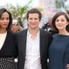 Zoe Saldana, Guillaume Canet et Marion Cotillard au photocall du film Blood Ties au 66e Festival du film de Cannes, le 20 mai 2013.