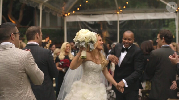 Image extraite de la vidéo du mariage de Donald Faison (Turk dans Scrubs) et CaCee Cobb le 15 décembre 2012 au domicile de Zach Braff à Los Angeles.