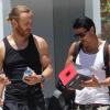 David Guetta et Saïd Taghmaoui se sont rencontrés à la sortie d'un cours de gym à Los Angeles, le 20 mai 2013.