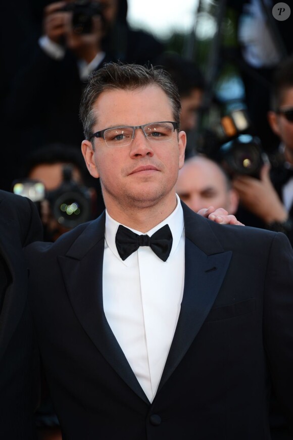 Matt Damon lors de la montée des marches du film Ma vie avec Liberace (Behind The Candelabra) au Festival de Cannes le 21 mai 2013
