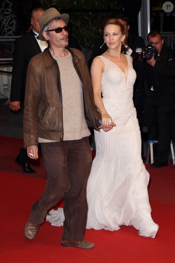 Leos Carax et Kylie Minogue à Cannes, le 21 mai 2013.