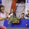 Marion Bartoli lors de son match de Fed Cup disputé sous les yeux de son père Walter le 21 avril 2013 à Besançon
