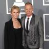 Sting et sa femme Trudie Styler à la 55e cérémonie des Grammy Awards à Los Angeles, le 10 février 2013.