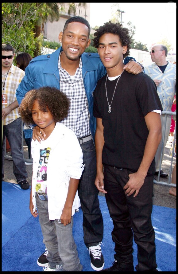 Will Smith avec ses fils Trey et Jaden en 2008 lors des Teen Choice Awards