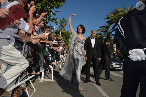Asia Argento arrive au Palais des Festivals - Clôture du 66e Festival du film de Cannes, le 26 mai 2013.