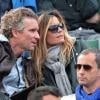 Denis Brogniart et sa femme Hortense assistent au match de Gaël Monfils au 2e Tour des Internationaux de France de tennis de Roland Garros le 29 mai 2013