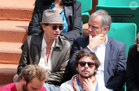 Cendrine et Patrice Dominguez lors du quatrième jour des Internationaux de France à Roland-Garros le 29 mai 2013