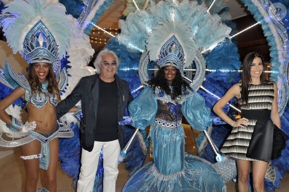 Flavio Briatore et Elisabetta Gregoraci lors de la Brazilian Night du Billionaire, club de Flavio Briatore, situé au Fairmont Hotel de Monte Carlo le 25 mai 2013