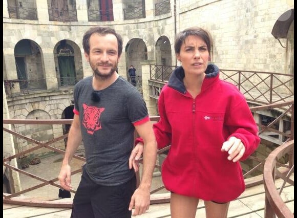 Jérémy Michalak et Alessandra Sublet dans Fort Boyard, le 31 mai 2013.