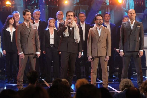 Les Stentors lors de l'enregistrement de l'émission "Les Années bonheur" qui sera diffusée par France 2, le 8 Juin 2013.